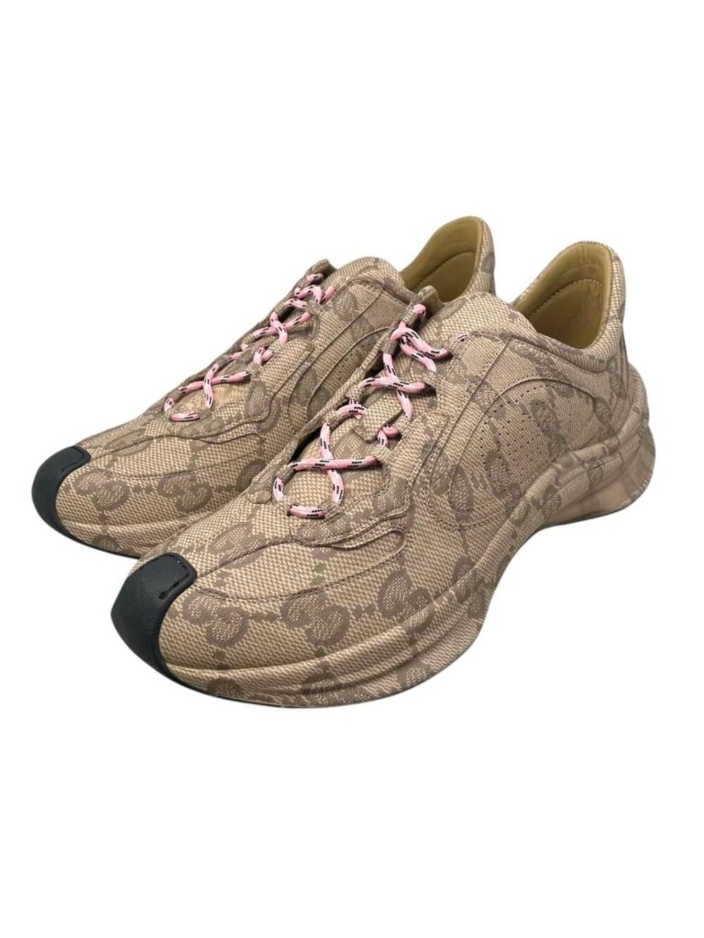 Gucci Sneakers Ran GG Supreme Logo Beige Pink